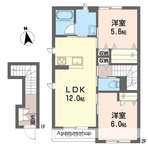 シャーメゾン　ぺスカの間取り