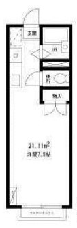 町田市広袴のアパートの間取り