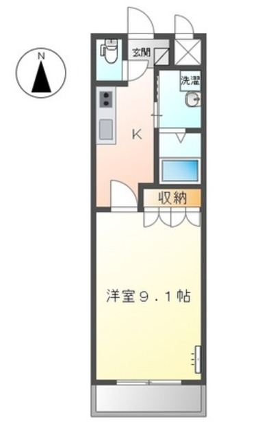 エクセレンスハイム仁田駅前の間取り