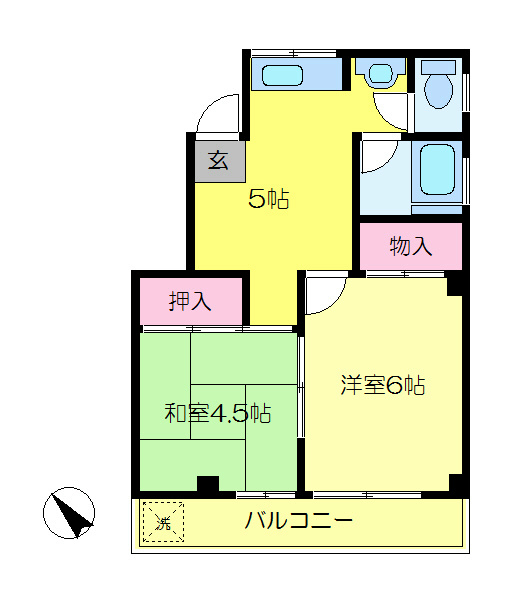 脇田ハイツの間取り