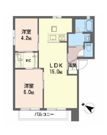 ファミール西条中央Ｂ棟の間取り