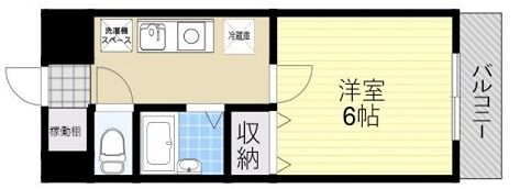 大阪市西淀川区福町のマンションの間取り