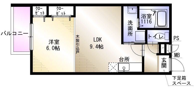 フジパレス エン II号館の間取り