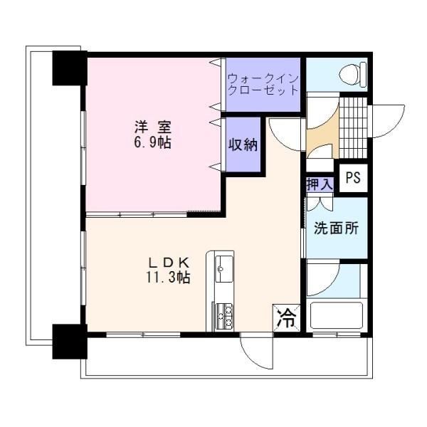 エトランゼ東櫛原15の間取り