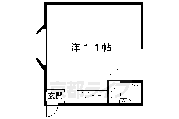 京都市伏見区深草西浦町５丁目のマンションの間取り