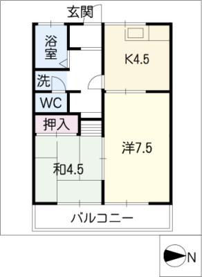 晴山コーポラスの間取り