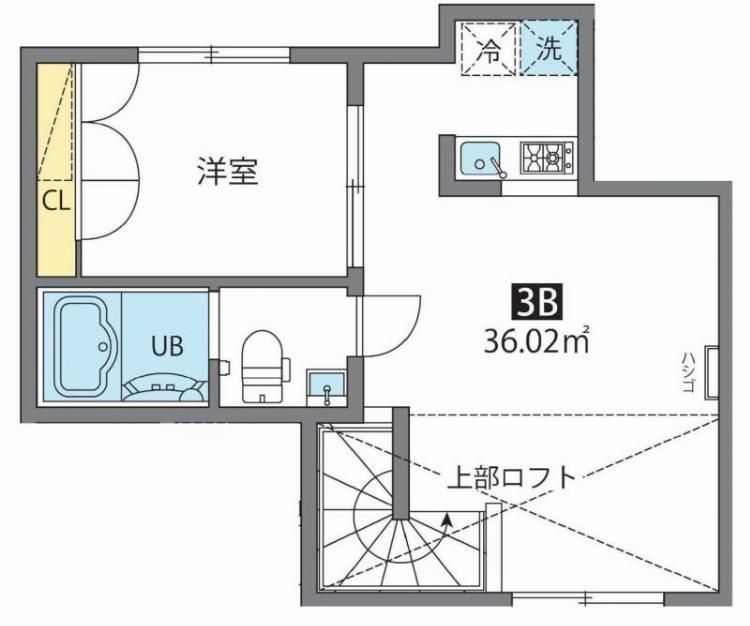 荒川区西尾久のアパートの間取り