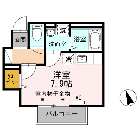 【八王子市石川町のアパートの間取り】