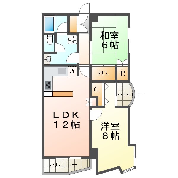 明石市相生町のマンションの間取り