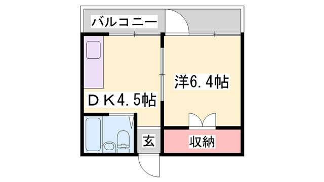 ヒルハイツ　A棟の間取り