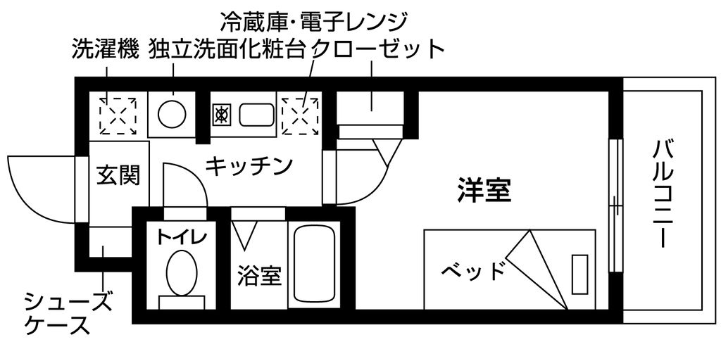 福岡市西区九大新町のマンションの間取り