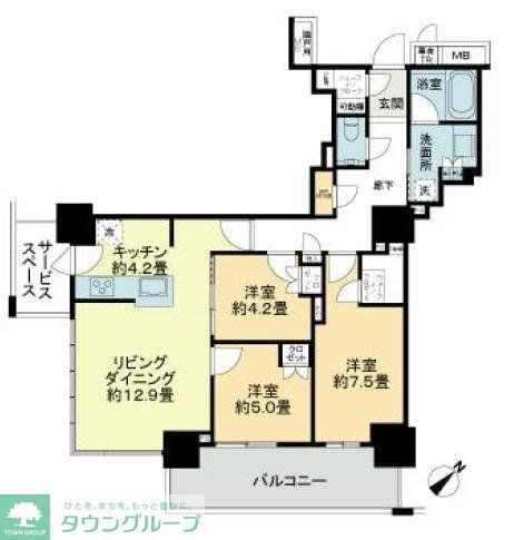 江戸川区平井のマンションの間取り