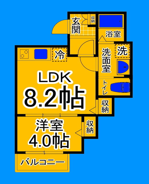 堺市堺区榎元町のアパートの間取り