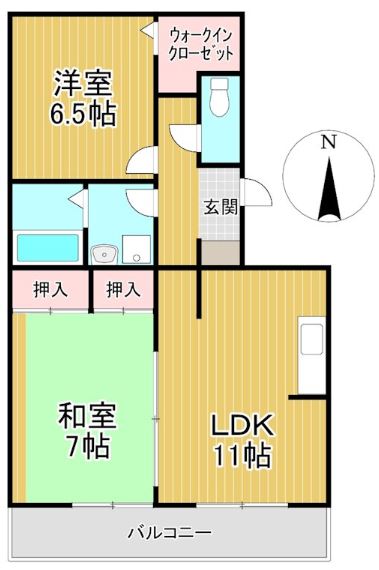 ドミールパーク江崎の間取り