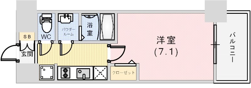 プレサンス兵庫ヴィアーレの間取り写真