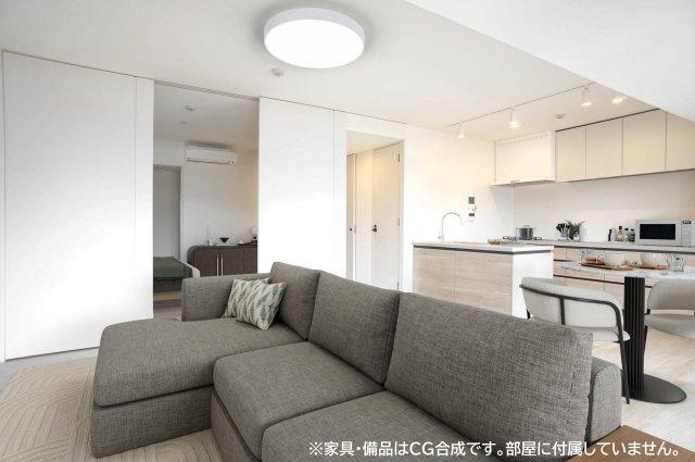 居室・リビング　※家具・備品はCG合成です。部屋に付属していません。