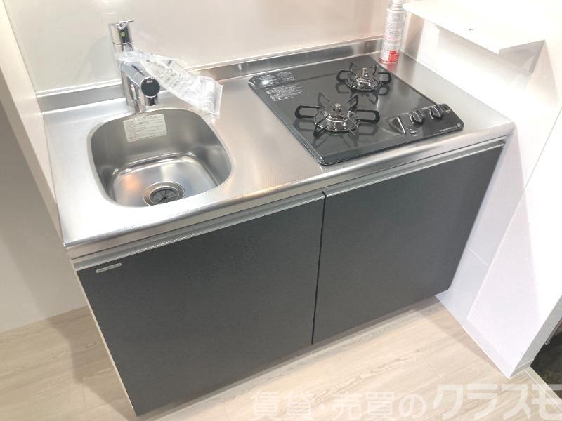 キッチン　２口コンロのシステムキッチン♪