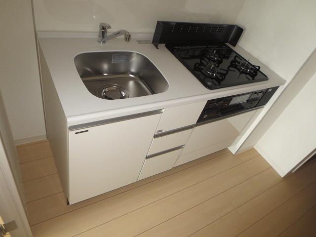 キッチン　グリル付３口システムキッチン
