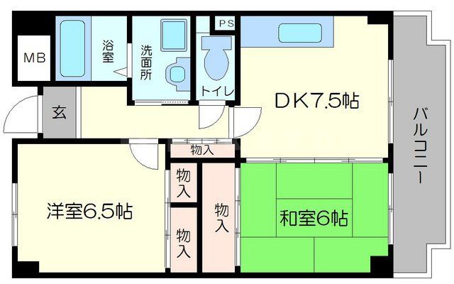 加島フラットの間取り写真