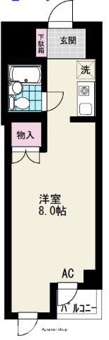 ＪＲ中央線 武蔵小金井駅 徒歩3分 9階建 築39年の間取り写真