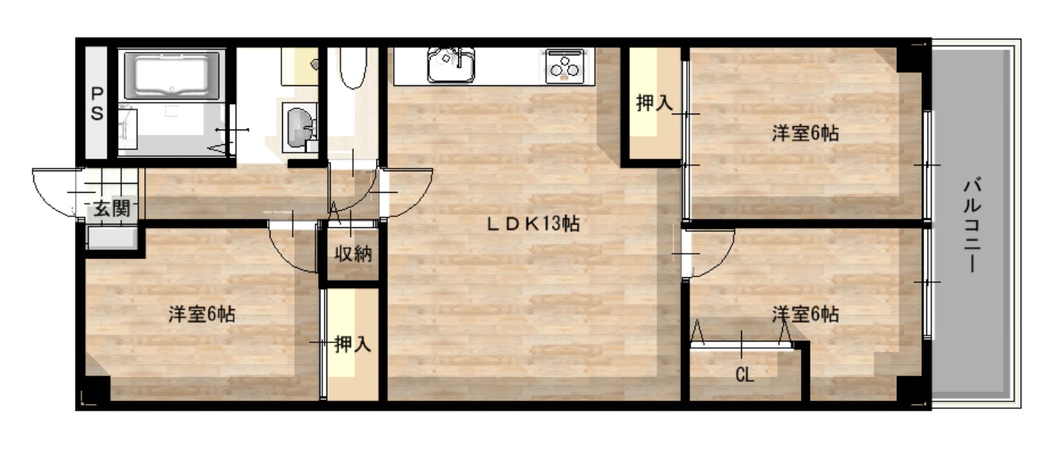日商岩井京橋ハイツの間取り写真