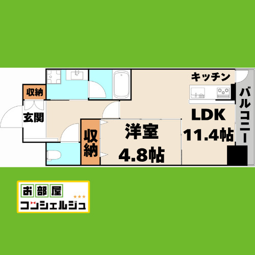 地下鉄名城線 黒川駅 徒歩1分 9階建 築11年の間取り写真
