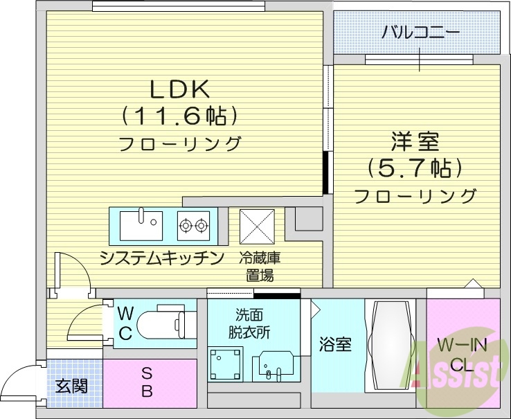 地下鉄東西線 発寒南駅 徒歩20分 4階建 築11年の間取り写真