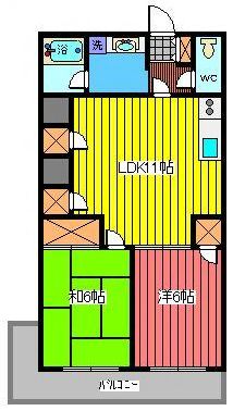 ＪＲ京浜東北線 南浦和駅 徒歩7分 7階建 築39年の間取り写真