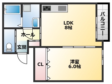 MELDIA大蓮Iの間取り写真