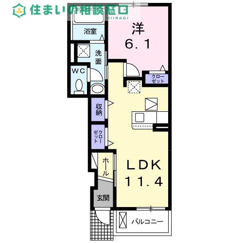 ＪＲ東海道本線 幸田駅 徒歩20分 2階建 築7年の間取り写真