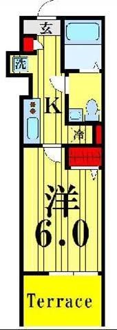 サザンフロント六町の間取り写真