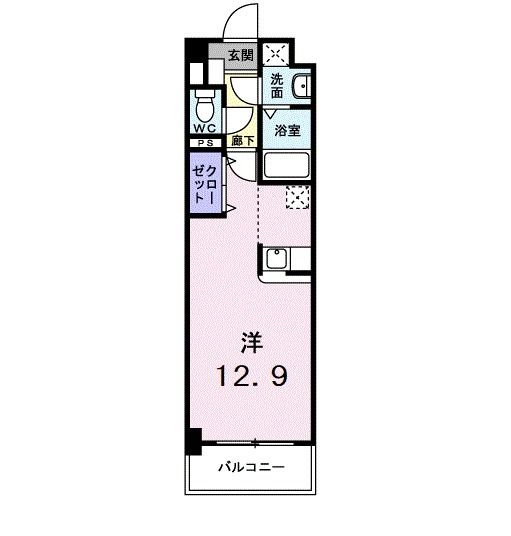 宇部市大字妻崎開作のマンションの間取り