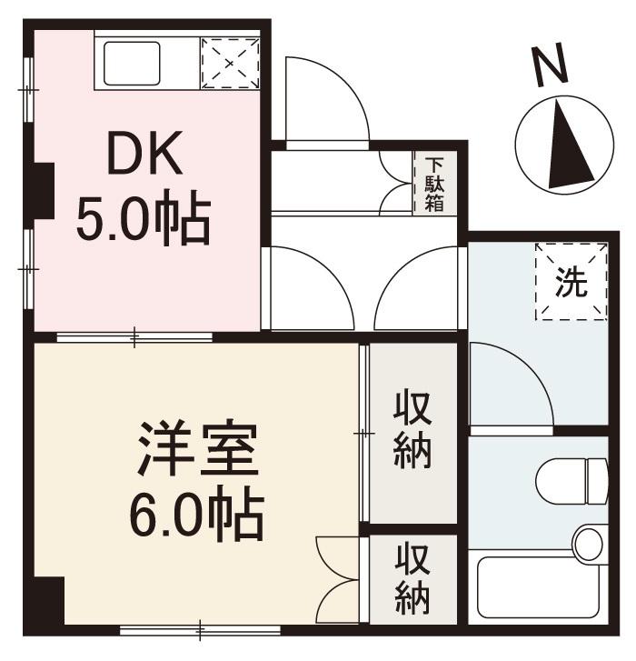 高松市松並町のアパートの間取り