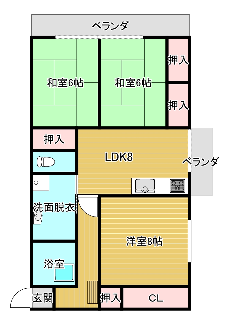 3LDK Mansion in Chuo-ku, Kumamoto, Kumamoto — photo 2 of 3