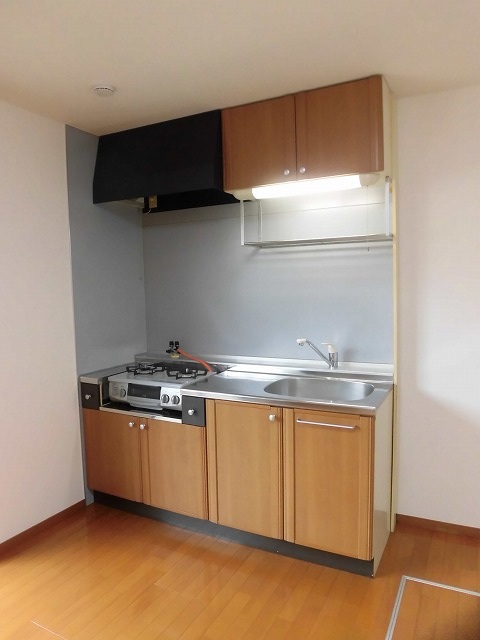 キッチン　ガスコンロ設置済みのキッチン