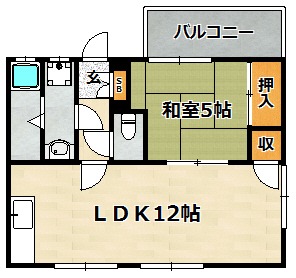 南五葉ハイツの間取り