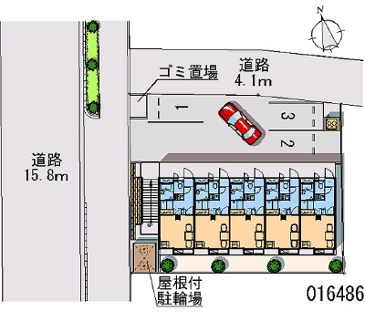 【レオパレスサンシャイン南町の駐車場】