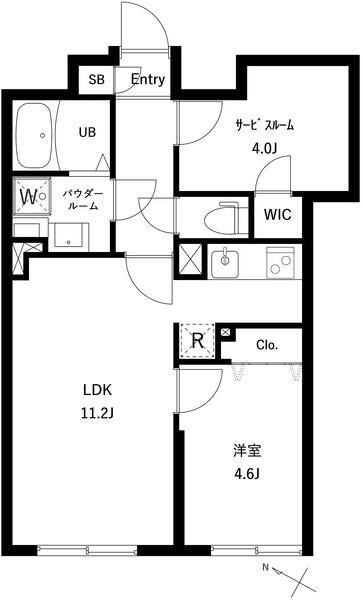 台東区谷中のマンションの間取り