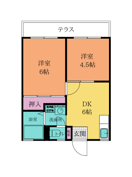 ちくまハイツの間取り