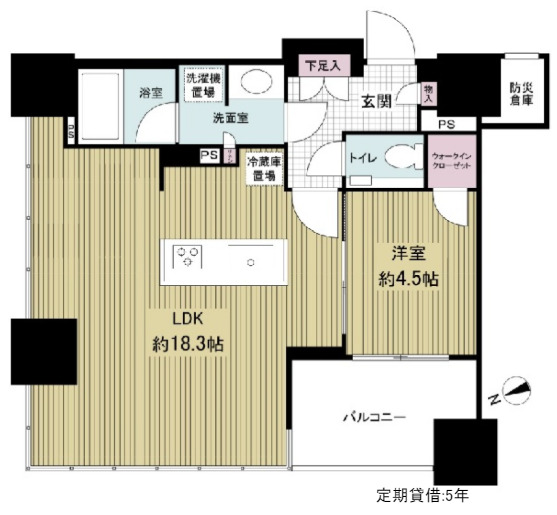 港区海岸のマンションの間取り