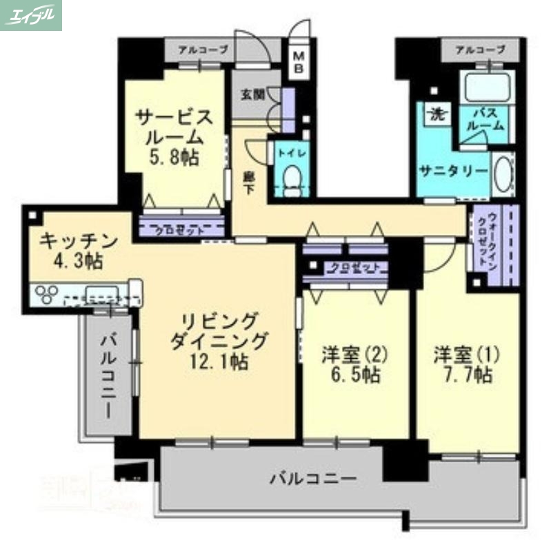 アルファステイツ平和町の間取り