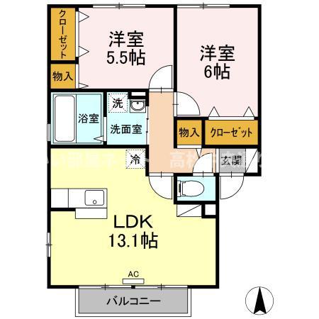 シュトラント国分寺 B棟の間取り