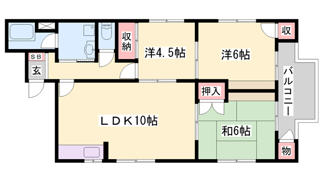 垣根マンションの間取り