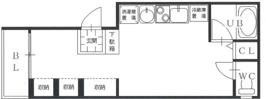 神戸市北区鈴蘭台東町のアパートの間取り