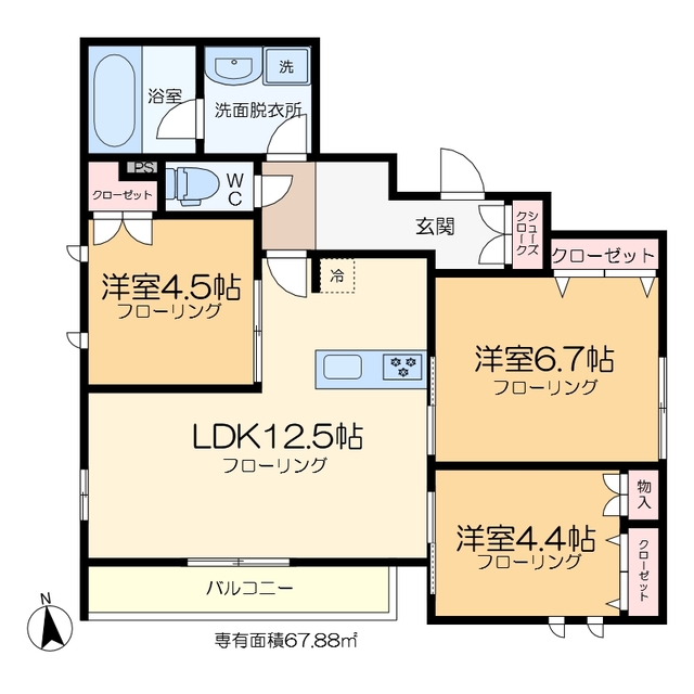 【（仮称）東堀切２丁目メゾンの間取り】