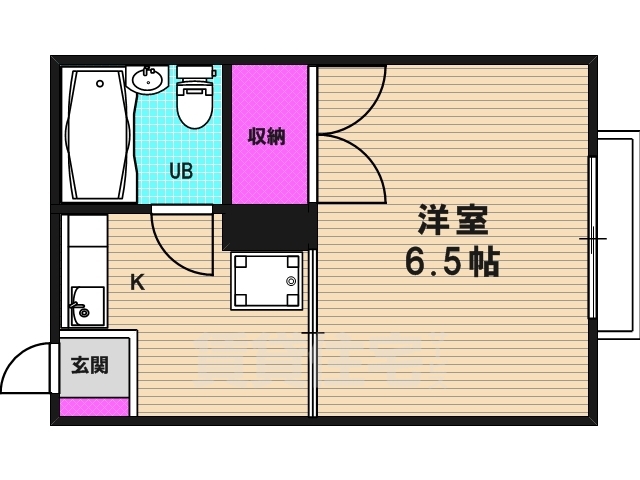 長岡京市東神足のマンションの間取り