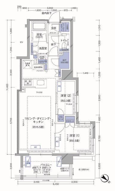 ラティエラ横濱大通り公園の間取り