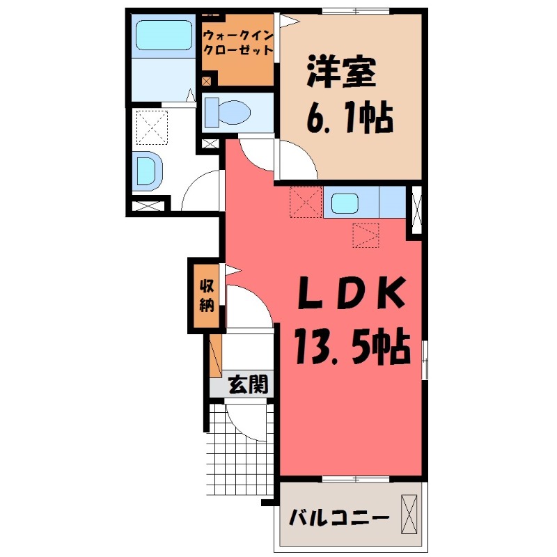 太田市大原町のアパートの間取り