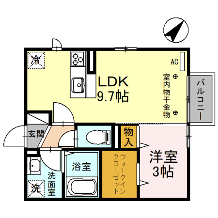 シェレトワレ上冨居　Ｂ棟の間取り