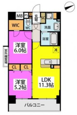 イーストガーデン久留米の間取り